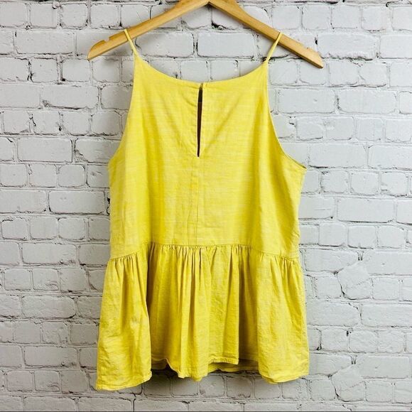 Harlowe & Graham Yellow Cotton Skirted Strappy Top - Picture 6 of 10